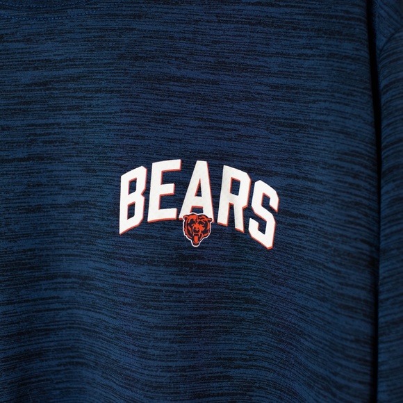 Men's Nike Navy Chicago Bears Velocity Arch Performance Long Sleeve Shirt - Picture 2 of 4
